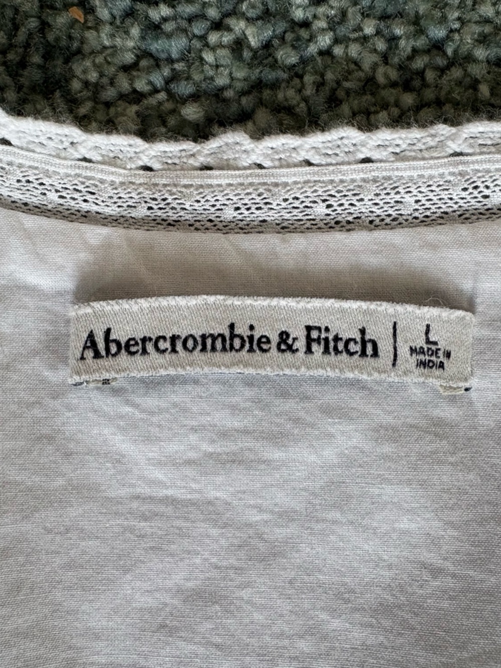 Abercrombie & Fitch White Eyelet Tie-Front Blouse - Picture 2 of 4
